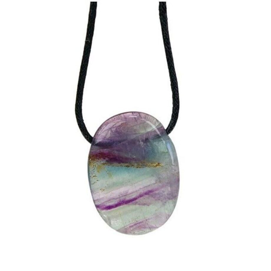 Fluorite Gemstone Pendant Necklace