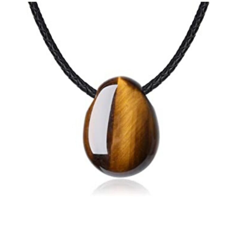 Tiger's Eye Oval Pendant Necklace