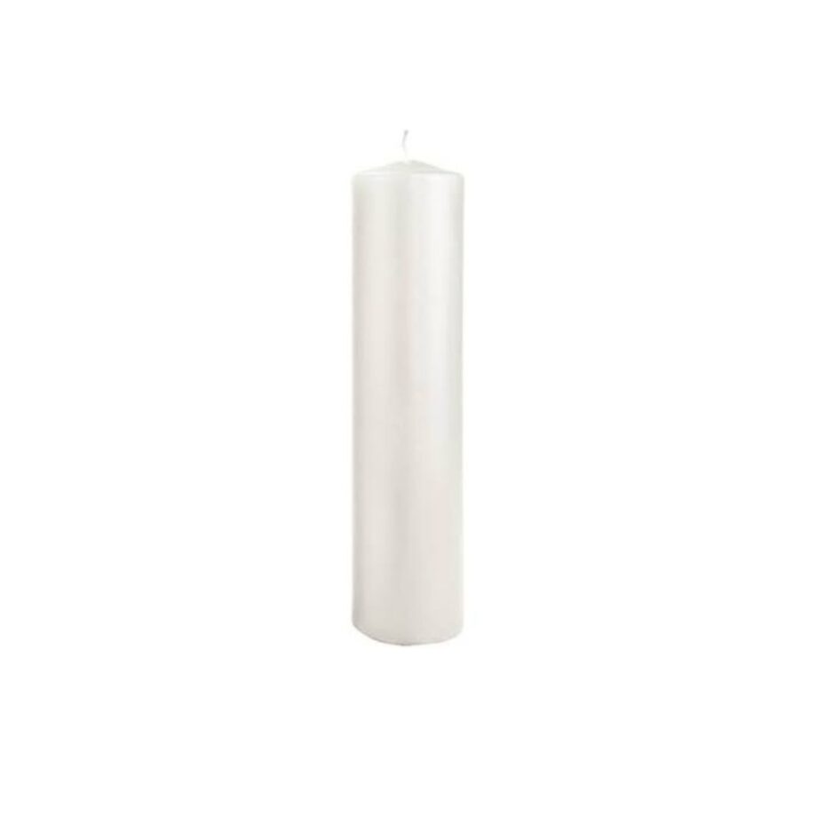 White Jumbo Candle 9"