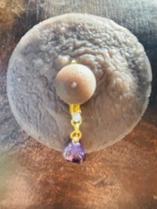 Amethyst Nipple Jewels with Adjustable Spirals
