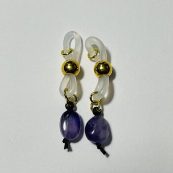 Amethyst Nipple Jewels with Adjustable Rounds
